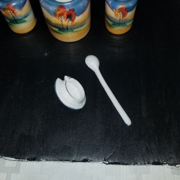 lustreware salt pepper and mustard set - Picture 6 of 10